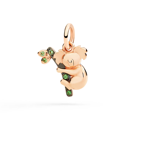 Charm Dodo DoDo Nature in Oro rosa Tsavorite 0.03 Ct DMC6012-KOALA-0TZ9R - DMC6012-KOALA-0TZ9R